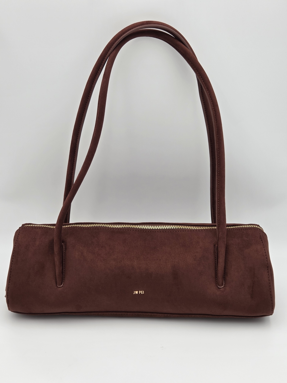 JW PEI Nova Baguette Shoulder Bag In Brown Suede